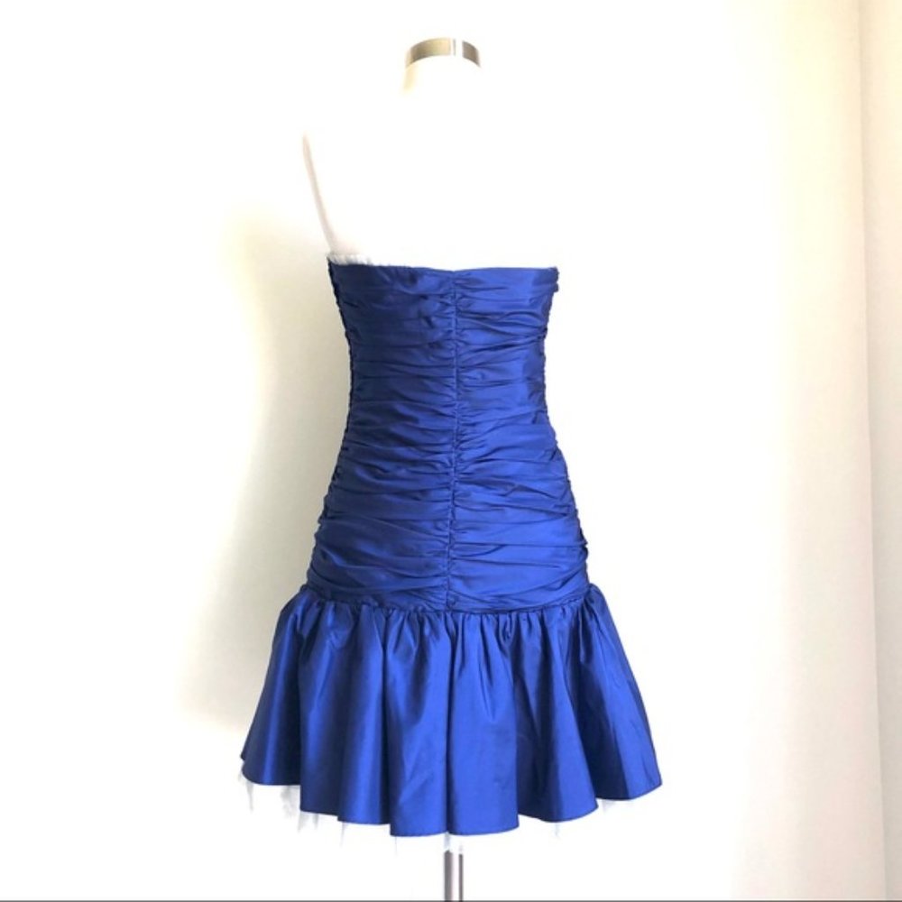 Betsey Johnson Silk Blue Cocktail Dress - Picture 5 of 6